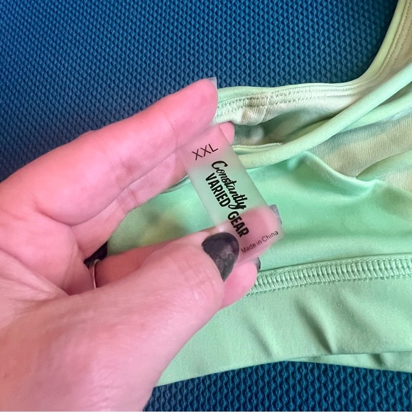 CVG Constantly Varied Gear Butterfly Back Sports Bra Lime Green Plus Size XXL - Picture 4 of 4